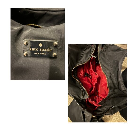 EUC: Kate Spade Black Nylon Baby & Diaper bag